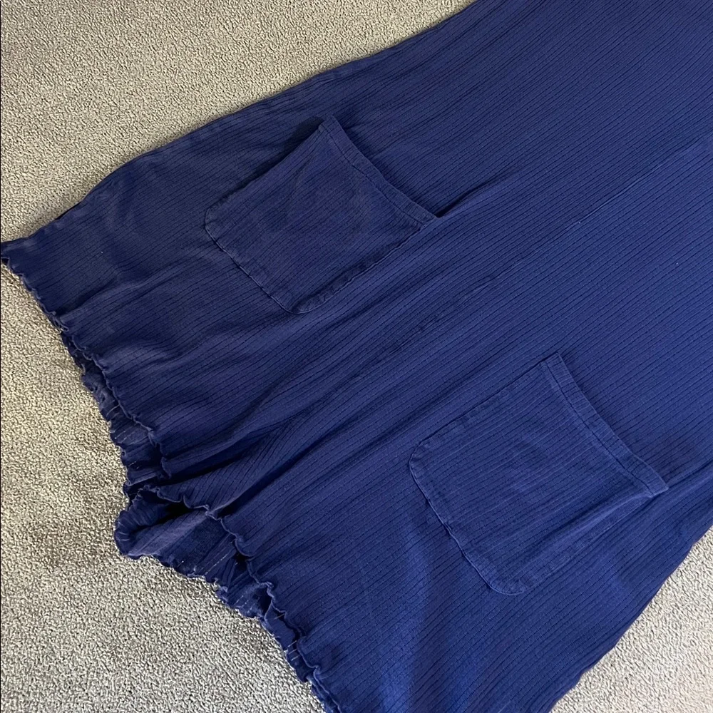 Pact - Dreamy Blue Pointelle Ribbed Sleep Romper - Size XL - Picture 9 of 14